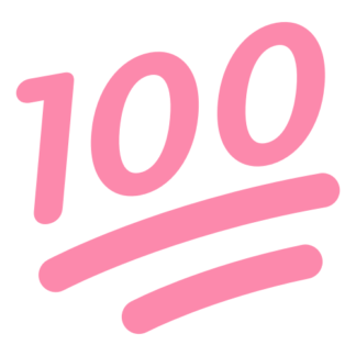 100 One-Hundred Emoji Decal (Pink)